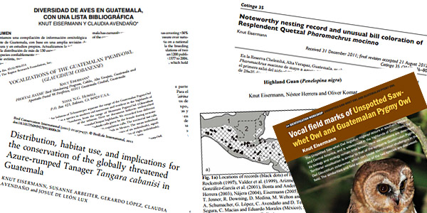 Publications of PROEVAL RAXMU Bird Monitoring Program