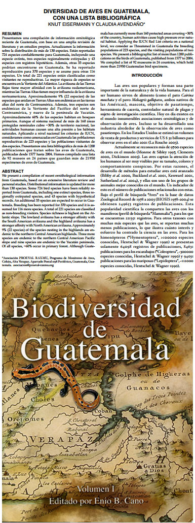 avian diversity in Guatemala